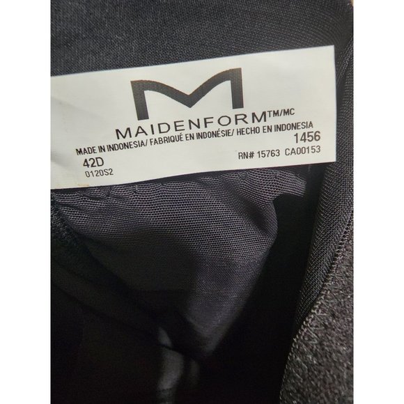 Maiden Form Bra Bodysuit Lace One Piece Shaper Size 42D NEW Black Style 1456 - Picture 8 of 9